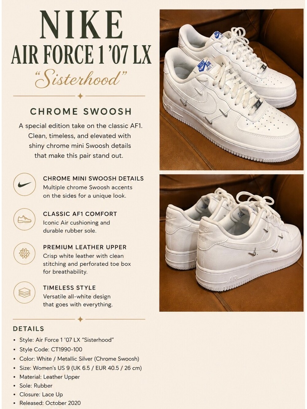 Nike Air Force 1 -07 LX "sisterhood" Sneakers